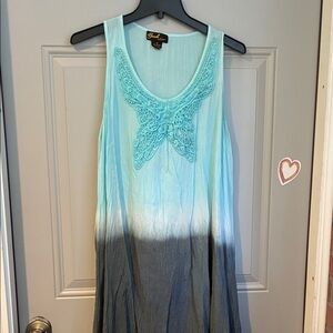 Exist Light Blue Rayon Top